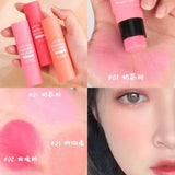 2 In 1 Blush With Brush Korean Blusher Stick | Cheek Blush With Brush | Trendy Makeup Brush With Blush | (random Color)