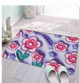 3d Printing Soft Mat Cut Flower Design Anti Slip Floor Door Mat Water Absorb For Bathroom, Kitchen Or Room