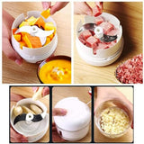 Mini Powerful Meat Grinder Hand-power Food Chopper Mincer Mixer (p)